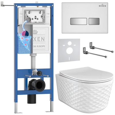 Комплект инсталляции 6 в 1 Roxen StounFix Dual Fresh 979024 с аромадозатором