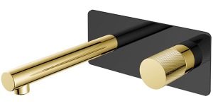 Смеситель встраиваемый Boheme Stick 125-BG.2 Black Touch Gold для умывальника