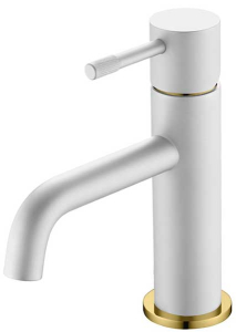 Смеситель для умывальника Boheme Uno 461-WG White Gold