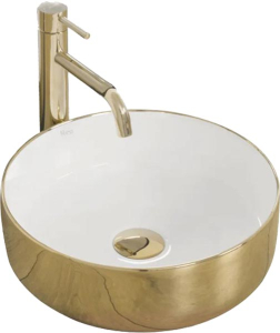 Умывальник Rea Sami Gold White U1801