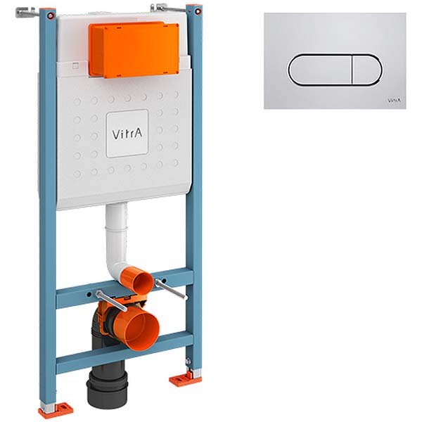 Инсталляция Vitra Core 732-5800-01 с кнопкой Root R 740-2280 хром