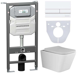 Комплект инсталляции 4 в 1 CeramicaNova Metric CN3007-1002W-1000