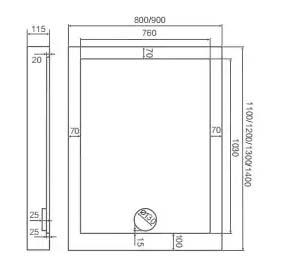 Душевая дверь Good Door Pandora WTW-C-CH, 110х185, прозрачный