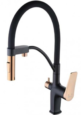 Смеситель для кухонной мойки Lemark Bronx LM3761BL / LM3761BLR / LM3761GM с подключением к системе очистки воды