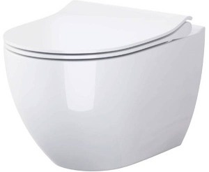 Подвесной унитаз Cersanit Zen Clean On безободковый с сиденьем Slim Soft Close