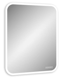 Зеркало Континент Glamour LED 80х120 c часами