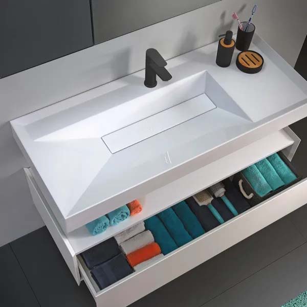 Умывальник Belux Триумф 850-01 белый матовый Solid Surface