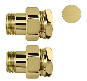 Прямая американка (фитинг) 1-1/4"x1-1/4" Г/Ш матовое золото