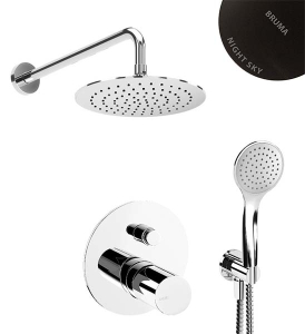 Душевая система скрытого монтажа Bruma Adagio Set 1455264NS+1455916NS+1931301NS Night Sky