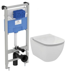 Комплект инсталляции Ideal Standard Prosys Frame 120 M с подвесным унитазом Tesi AquaBlade