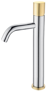 Смеситель для умывальника Boheme Stick 122-CRG.2 Chrome Touch Gold