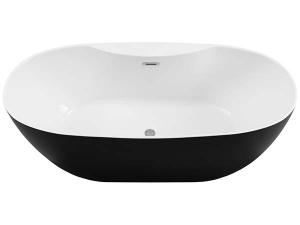 Акриловая ванна Aquanet Family Sweet Black matte, 170х78, белый матовый, черный матовый