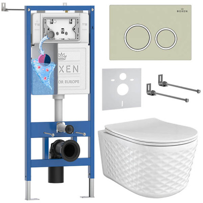 Комплект инсталляции 6 в 1 Roxen StounFix Dual Fresh 979011 с аромадозатором