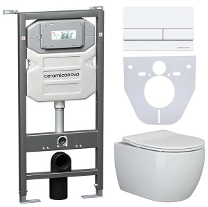 Комплект инсталляции 4 в 1 CeramicaNova Play CN3001-1002W-1000