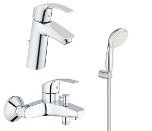 Набор смесителей Grohe Eurosmart 124470 c душевым гарнитуром