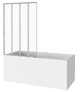 Душевая шторка на ванну Good Door SCREEN GR4-100 C-CH профиль хром