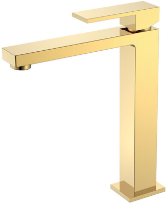 Смеситель для умывальника Boheme Qubic Gold 472-G / Matt Gold 472-MG