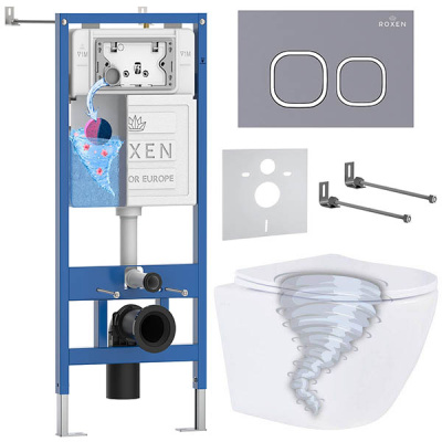 Комплект инсталляции 6 в 1 Roxen StounFix Dual Fresh 968389 с аромадозатором