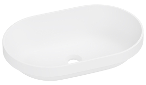 Умывальник Belux Джаз 560 овал белый матовый Solid Surface