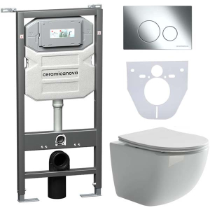 Комплект инсталляции 4 в 1 CeramicaNova Forma CN3009-1001CH-1000