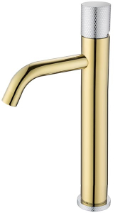 Смеситель для умывальника Boheme Stick 122-GCR.2 Gold Touch Chrome