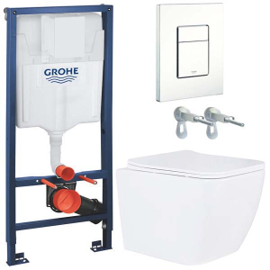 Комплект инсталляции Grohe Rapid Sl 38772SH0 с унитазом Roxen Cube Tornado 530135-01 Rimless Soft Close
