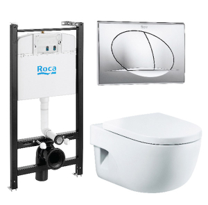 Комплект инсталляции Active с подвесным унитазом Roca Meridian Compact 893104110