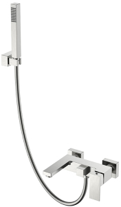 Смеситель для ванны Boheme Qubic Brushed Nickel 473-NB