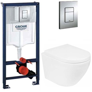 Комплект инсталляции Grohe Rapid SL 38772001 с унитазом Roxen Antares Tornado 530185-02 Rimless Soft Close