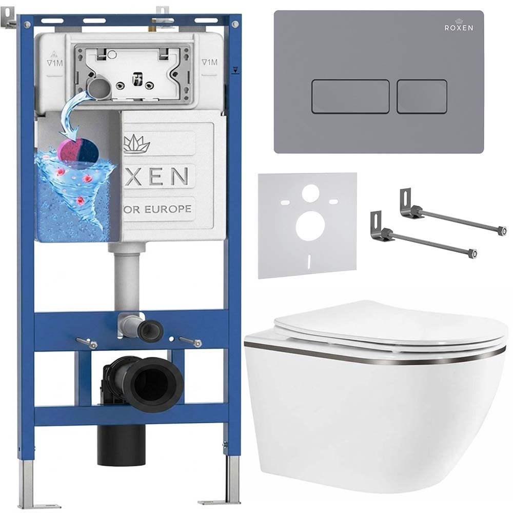 Комплект инсталляции 6 в 1 Roxen StounFix Dual Fresh 966618 с аромадозатором
