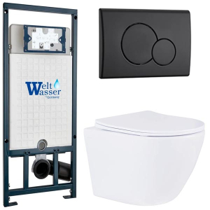 Комплект инсталляции Weltwasser Marberg 507 RD с подвесным унитазом Roxen Antares 530185-01