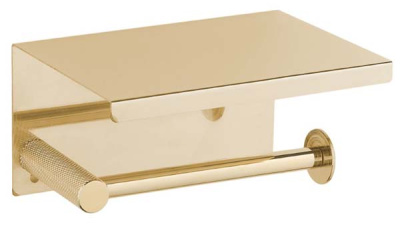 Держатель для туалетной бумаги Boheme Uno Gold 10971-G / Matt Gold 10971-MG с полкой для телефона