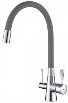 Смеситель для кухонной мойки Lemark Comfort LM3075C-Gray / LM3075BN с подключением к системе очистки воды