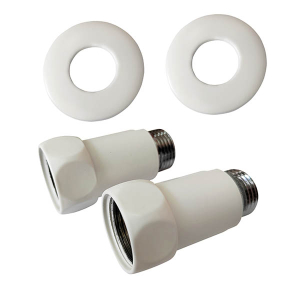 Комплект прямых американок 3/4"х3/4" Г/Ш белый
