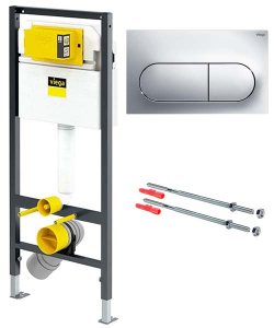 Инсталляция для унитаза Viega Prevista Dry WC с кнопкой Visign for Life 6 771973+678630+773748 (хром)