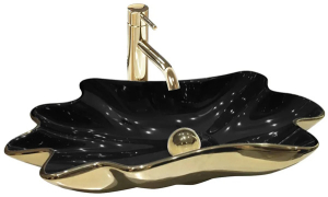 Умывальник Rea Infinity Black Gold REA-U3402