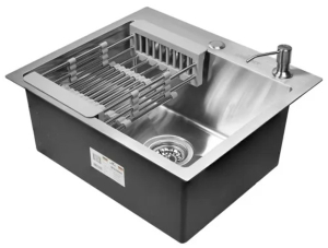 Кухонная мойка Wisent WS-35044+WW405A+W302644 с коландером и дозатором