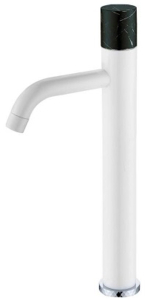 Смеситель для умывальника Boheme Stick 122-W-MR-B White Black