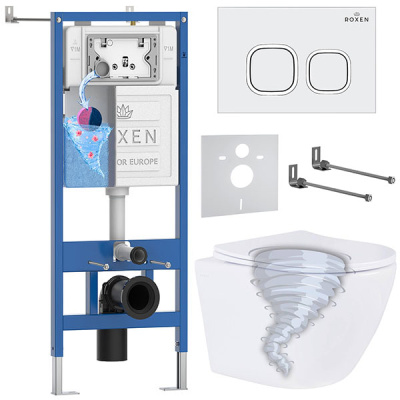 Комплект инсталляции 6 в 1 Roxen StounFix Dual Fresh 968358 с аромадозатором