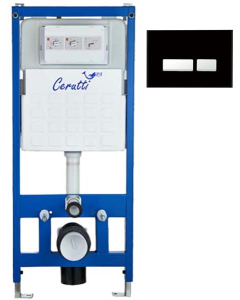 Инсталляция для унитаза Cerutti CR555 с кнопкой CR06BK
