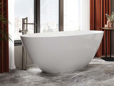 Ванна из искусственного камня Belux Осло белый матовый Solid Surface
