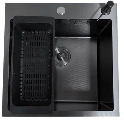Кухонная мойка Stellar S4848NB-Decor / S5050NB-Decor с коландером и дозатором