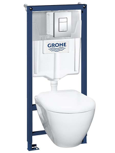 Комплект инсталляции Grohe Solido Perfect 4 в 1 с подвесным унитазом Lecico Serel 39186000