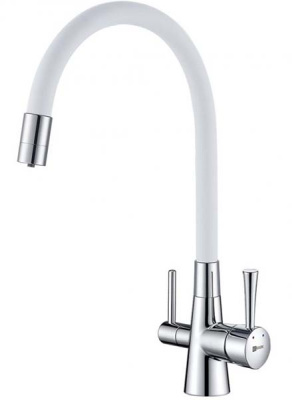 Смеситель для кухонной мойки Lemark Comfort LM3075W / LM3075C-White / LM3075G-White с подключением к системе очистки воды