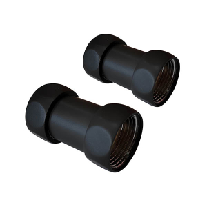 Комплект прямых американок 1"х1/2" Г/Г черный