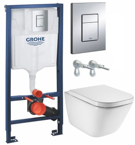 Комплект инсталляции Grohe Rapid SL 38772001 с подвесным унитазом Roca The Gap CleanRim 34647L000 Soft Close