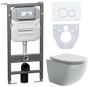 Комплект инсталляции 4 в 1 CeramicaNova Forma CN3009-1001W-1000