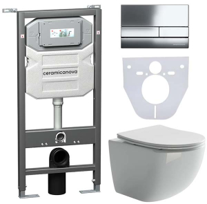 Комплект инсталляции 4 в 1 CeramicaNova Forma CN3009-1002CH-1000