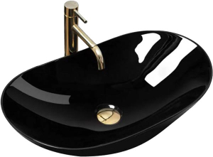 Умывальник Rea Royal Black U0445 / Mat U0442