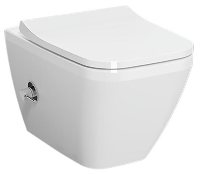 Подвесной унитаз Vitra Integra Square 7082B003-7209 с функцией биде и встроенным смесителем